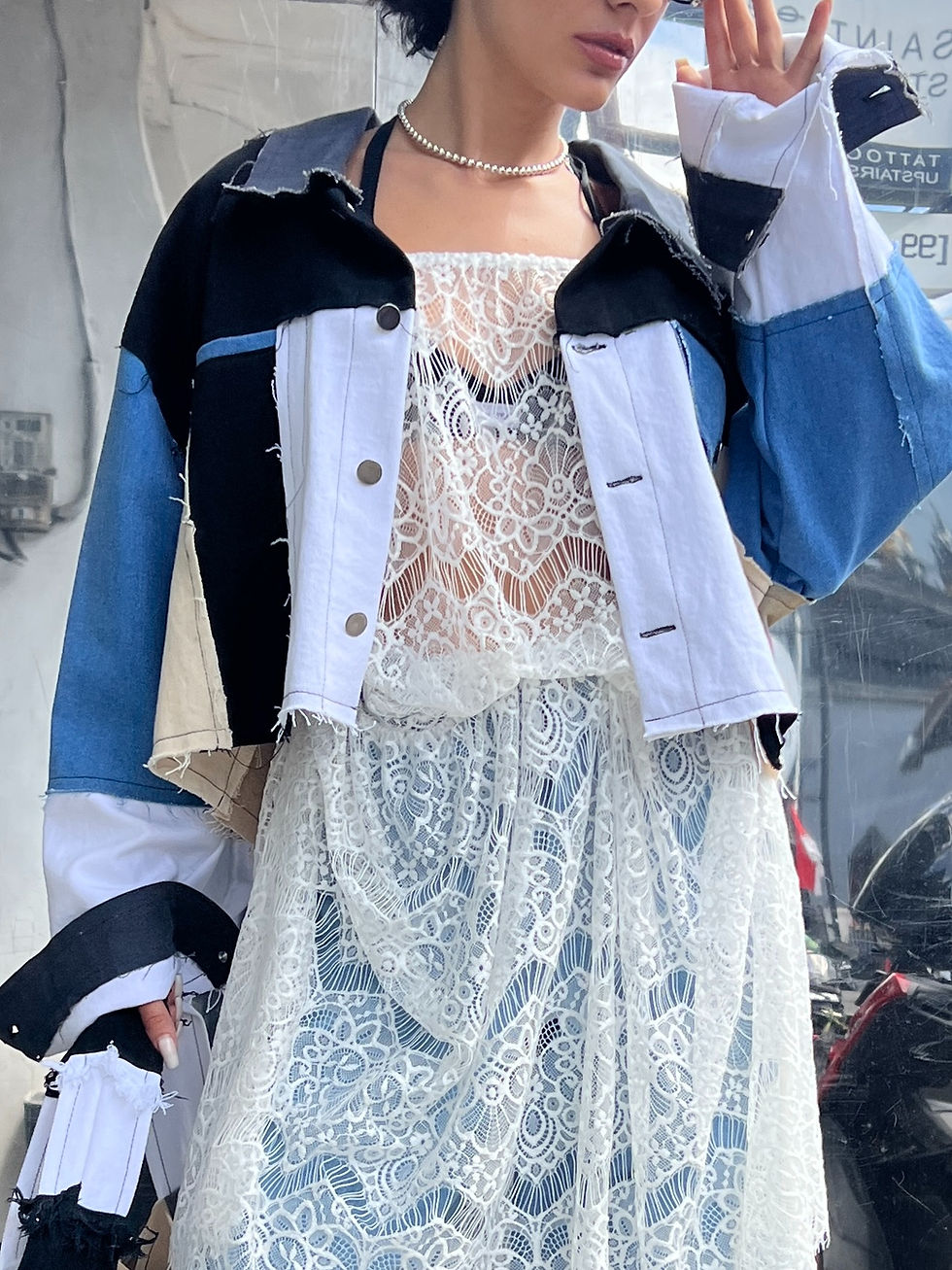 Thumbnail: Denim Patchwork Jacket