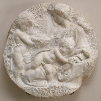 Tondo showing Virgin and Child by Michelangelo