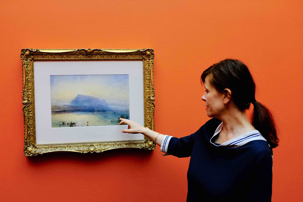 Turner's 'Blue Rigi, Sunrise' 1843 with curator Fanni Fetzer