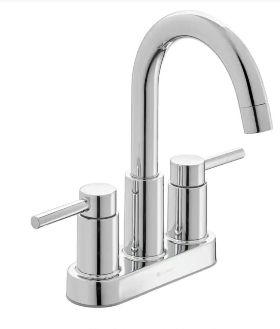 Dorind 4 in. 2-Handle High-Arc Bathroom Faucet Chrome