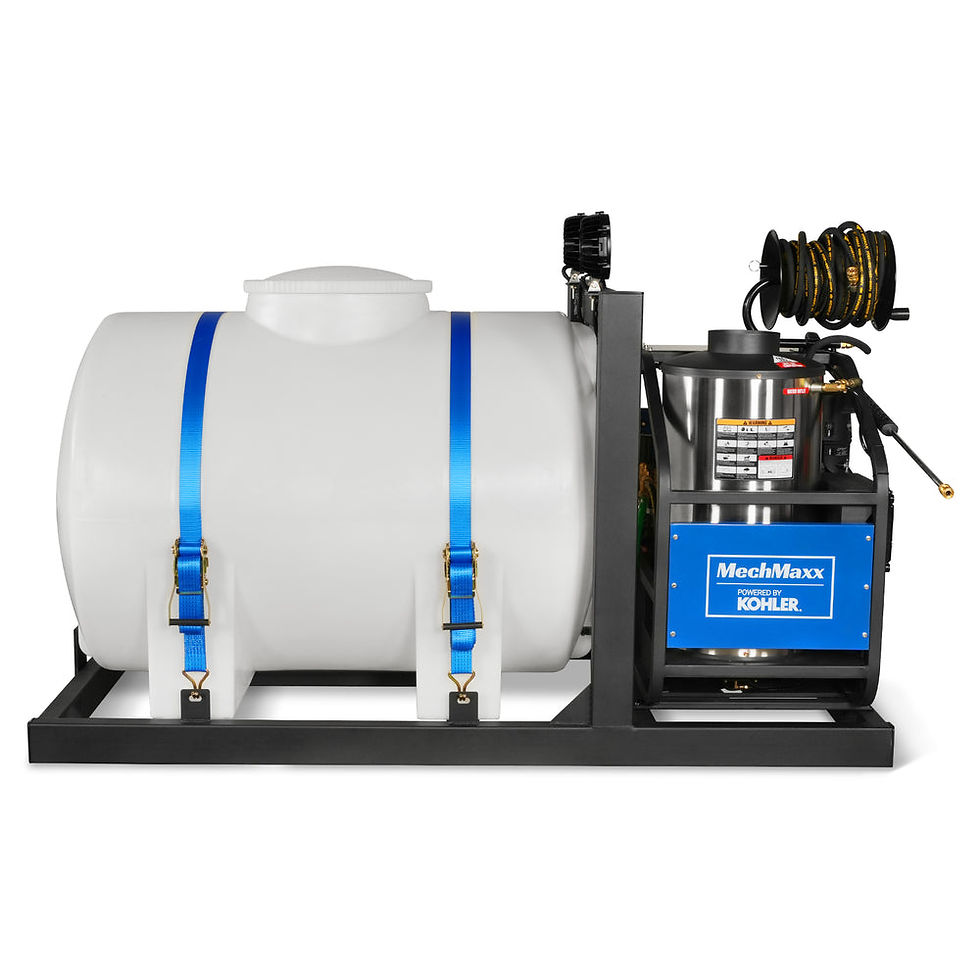 Thumbnail: 4000 PSI 4 GPM KOHLER E-Start Engine Hot Water Pressure Washer Skid Mounted with