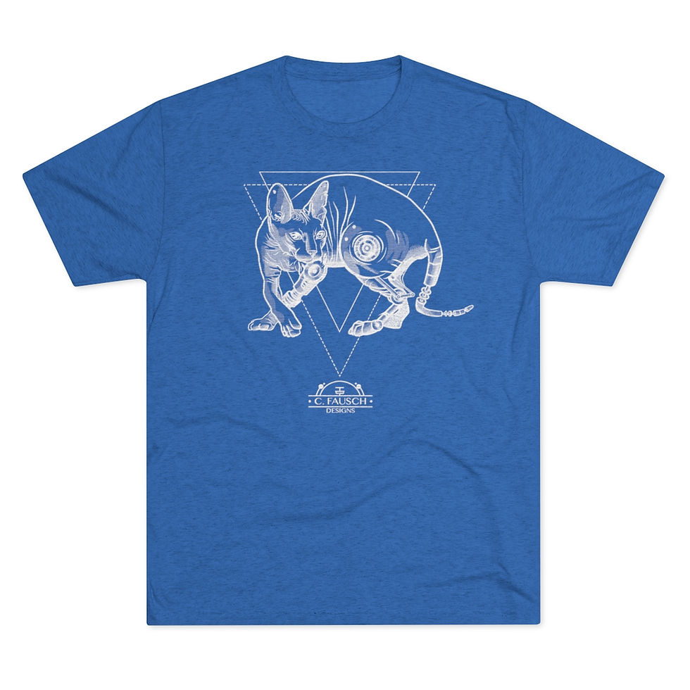 Thumbnail: Tri-Blend Robo Kitty Shirt