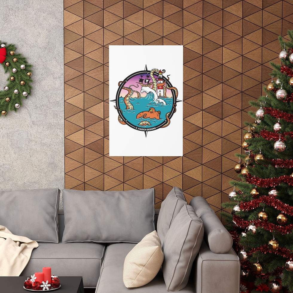 Thumbnail: Octopus Storm Art Print 