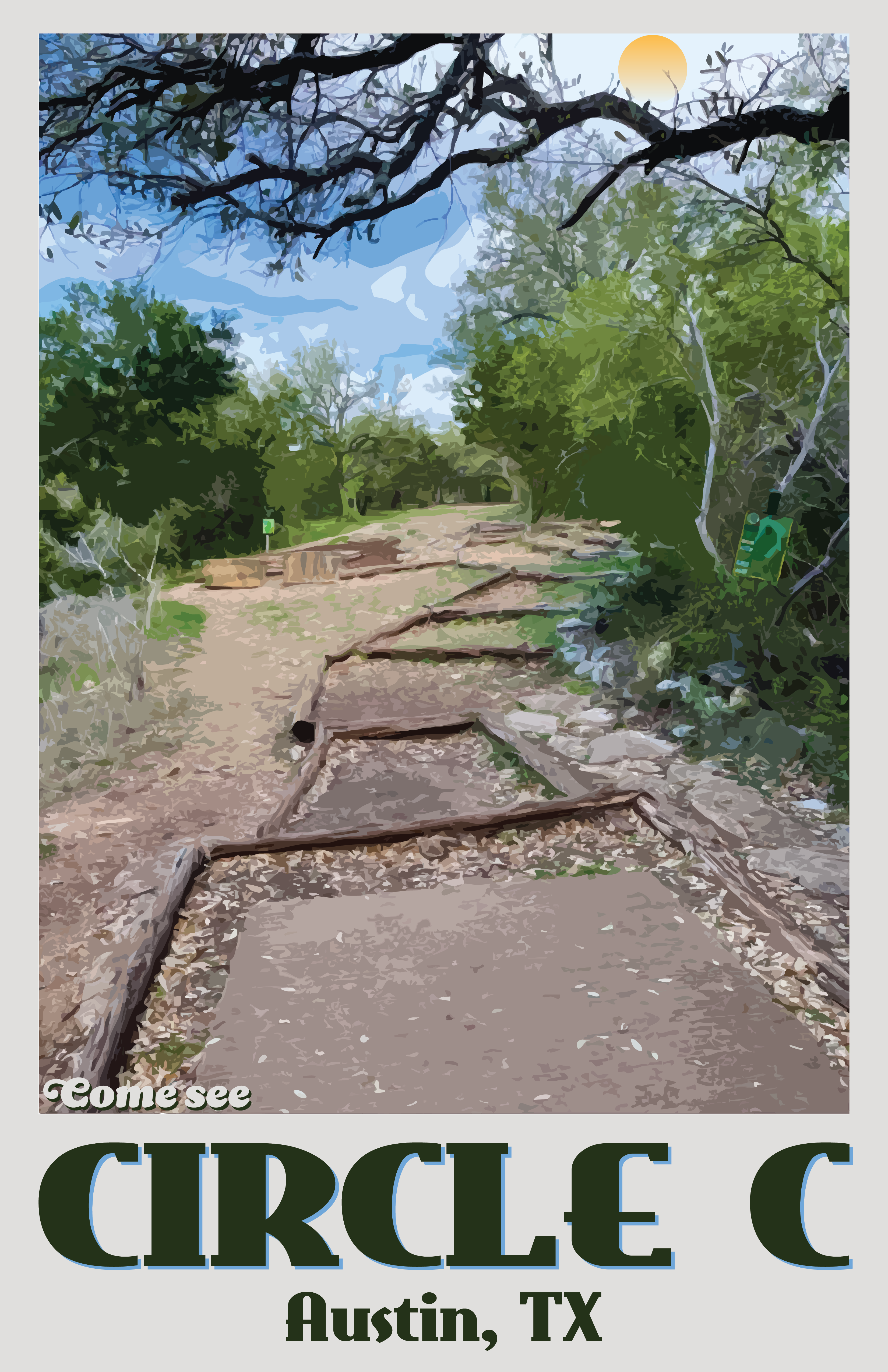 Circle C - Travel Poster - 11 x 17 Print