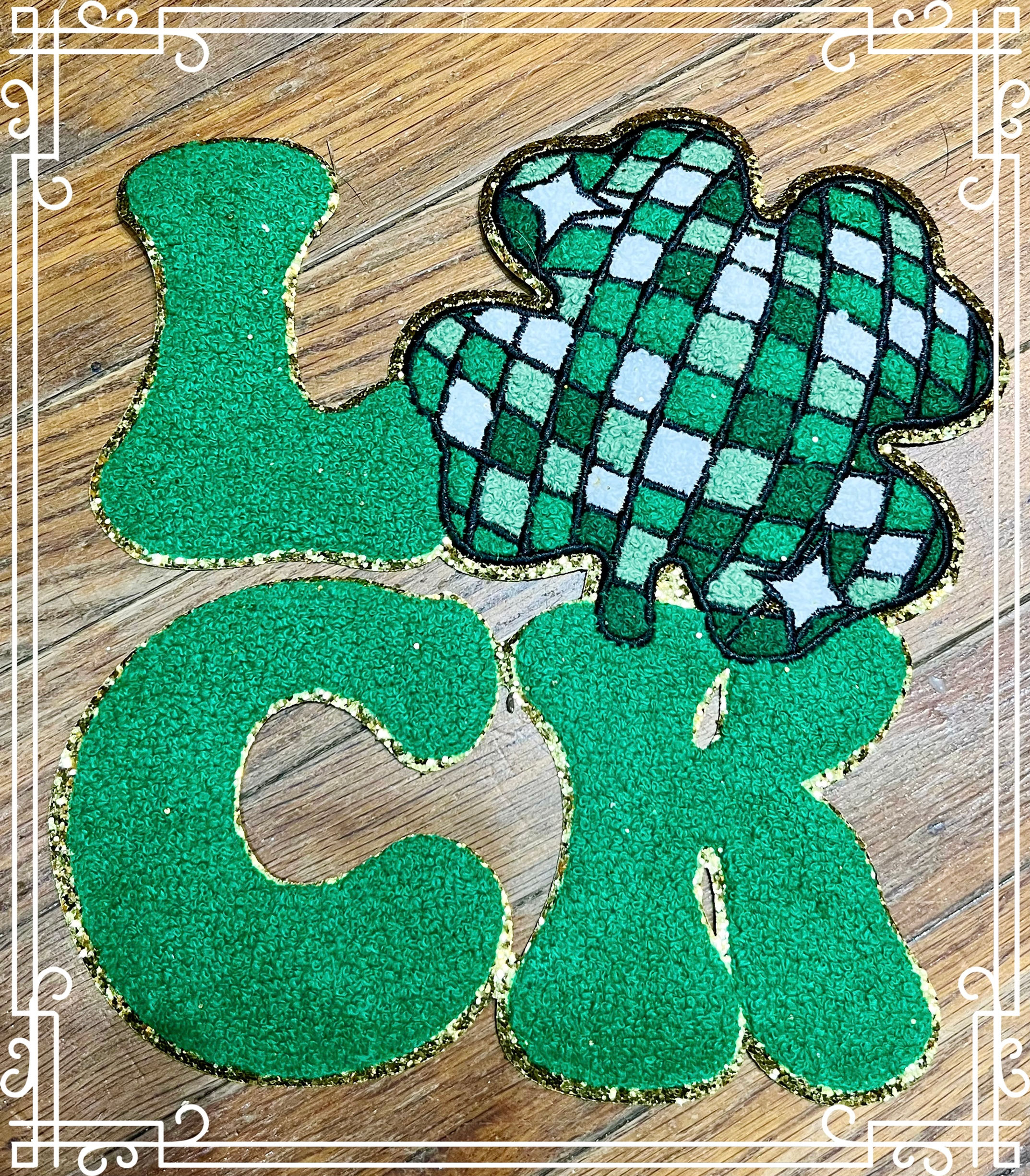 LUCK Glittered Iron On Appliqué 