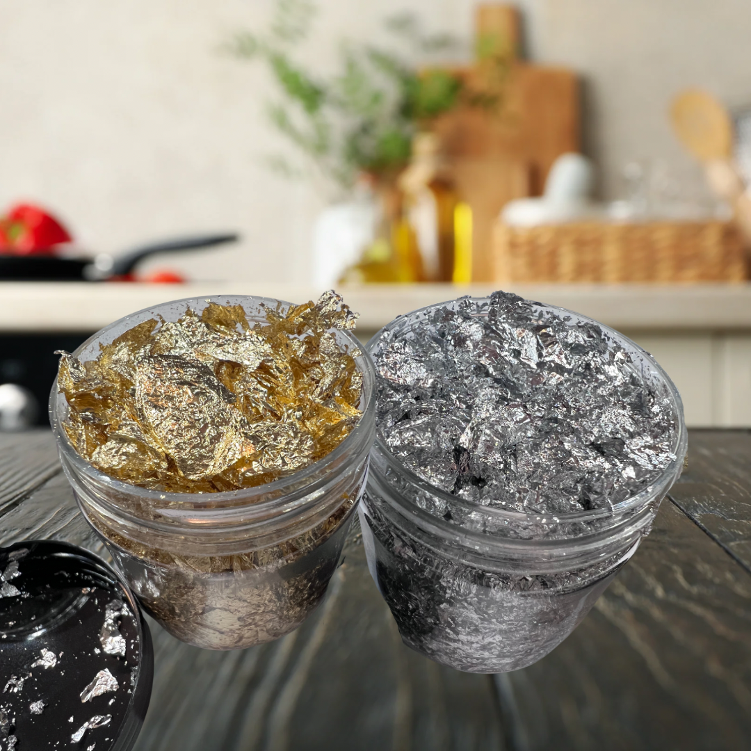 Foil Flakes Gold or Silver