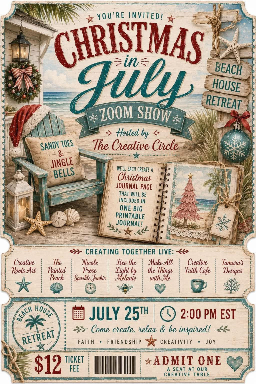 Christmas In July Zoom Show Ticket