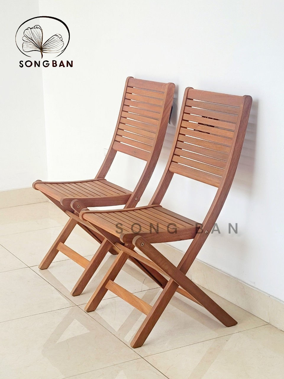 Hình thu nhỏ: Bộ Bàn Ghế Gỗ Kingsbury, Bộ Bàn Ghế Gỗ Bạch Đàn Xếp Gọn Ngoài Trời