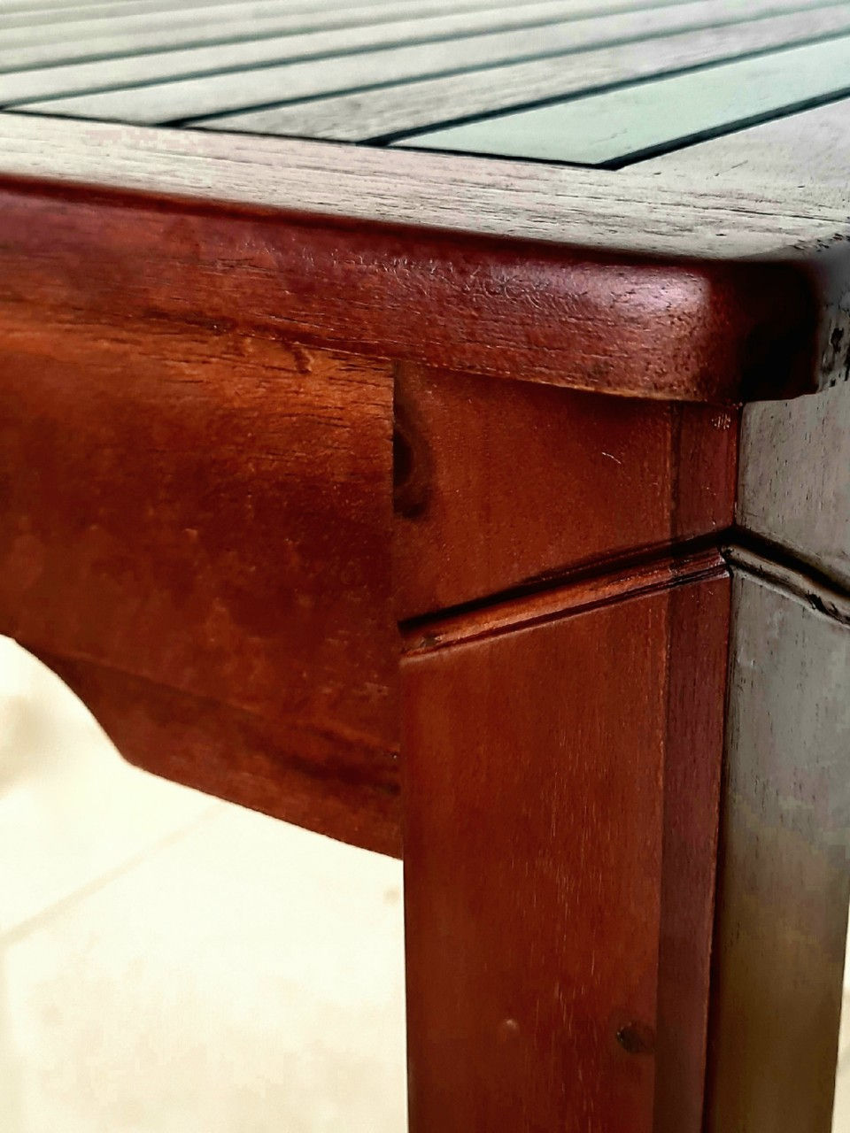 Hình thu nhỏ: Bàn Chữ Nhật Gỗ Dầu Trong Nhà Hoặc Ngoài Trời 110x75cm - Hàng VN Xuất Khẩu