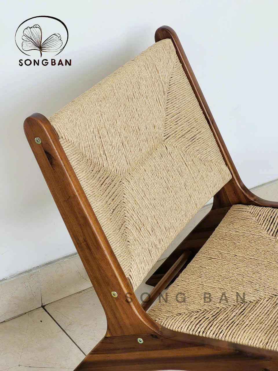Hình thu nhỏ: Ghế Sofa Ngả Lưng Đan Mây Thủ Công Retro Phong Cách Bắc Âu - Hàng VN Xuất Khẩu