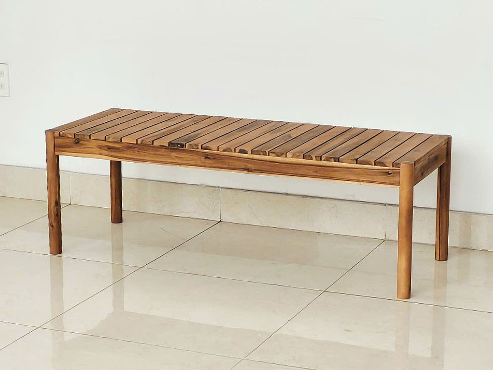 Hình thu nhỏ: Ghế Gỗ Băng Dài 120x45 cm, Ghế Gỗ Trong Nhà Hoặc Ngoài Trời - Hàng VN Xuất Khẩu