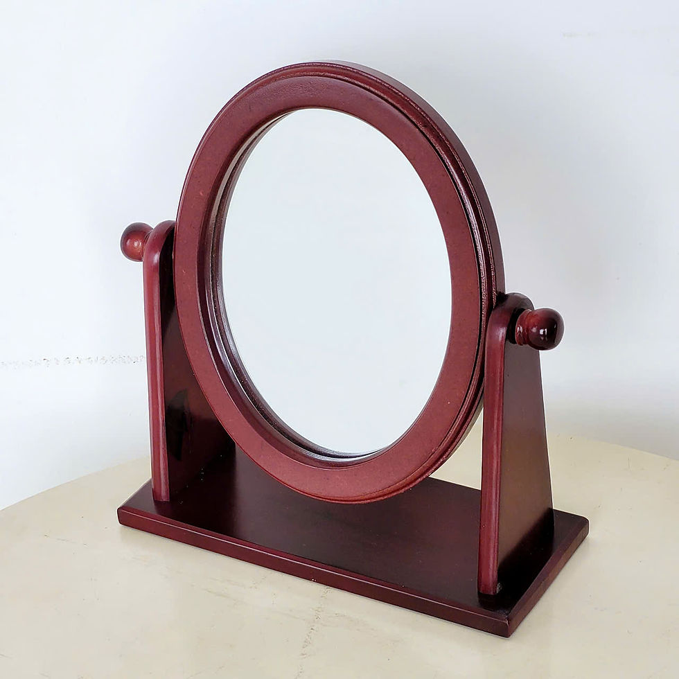 Hình thu nhỏ: Gương Trang Điểm, Gương Khung Gỗ Để Bàn Decor Trang Nhã SB03 - Hàng VN Xuất Khẩu