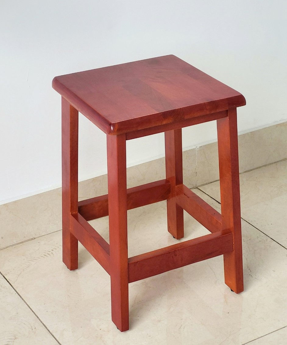 Hình thu nhỏ: Ghế Đôn Gỗ Cao 45 cm Nhiều Màu Gia Công Tỉ Mỉ, Chất Gỗ Dày - Hàng VN Xuất Khẩu