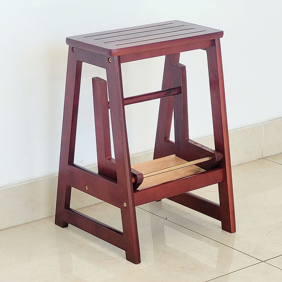 Hình thu nhỏ: Ghế Gỗ Cao Su 2 Tầng Cao 54cm Nhiều Màu Thắp Nhang, Rửa Chén, Chăm Sóc Nhà Cửa