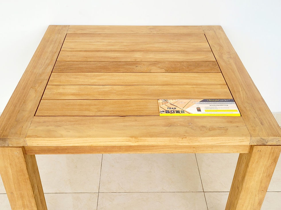 Hình thu nhỏ: Bàn Jambi 100x100cm, Bàn Gỗ Teak Ngoài Trời - Hàng VN Xuất Khẩu