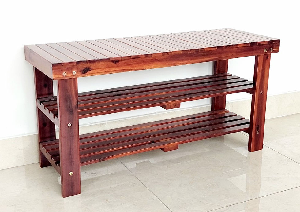 Hình thu nhỏ: Ghế Gỗ Băng Dài 88cm, Kệ Giày Dép Kèm Ghế Ngồi, Kệ Gỗ Đa Năng