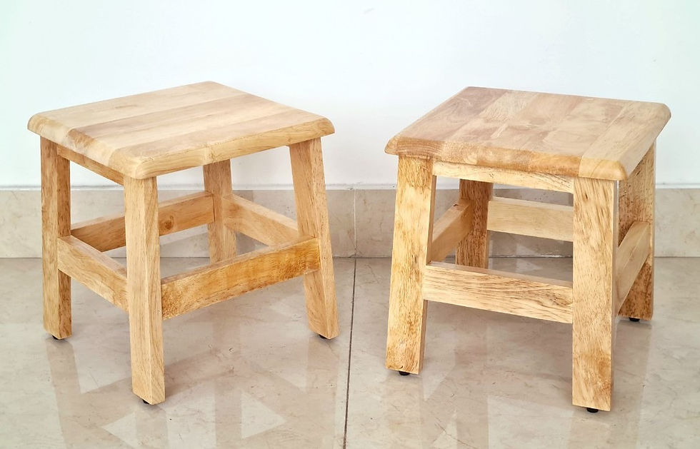 Hình thu nhỏ: Ghế Đôn Gỗ Mặt Vuông Cao 31cm Nhiều Màu - Hàng VN Xuất Khẩu