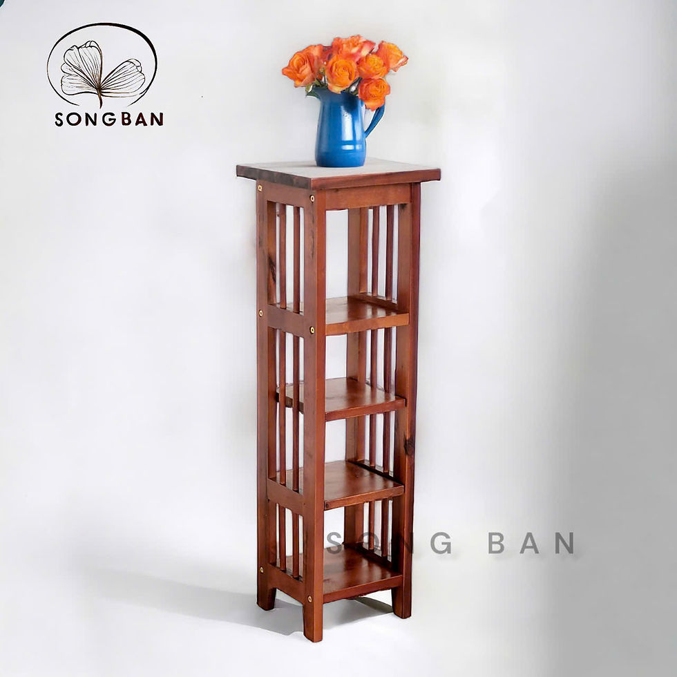 Hình thu nhỏ: Kệ Gỗ Trang Trí Decor Cao 85cm, Kệ Sách, Kệ Gỗ Đa Năng Nhỏ Xinh 5 Tầng