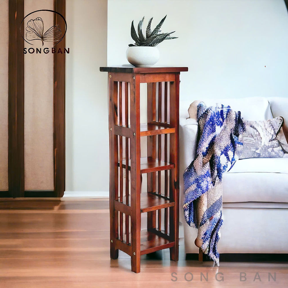 Hình thu nhỏ: Kệ Gỗ Trang Trí Decor Cao 85cm, Kệ Sách, Kệ Gỗ Đa Năng Nhỏ Xinh 5 Tầng