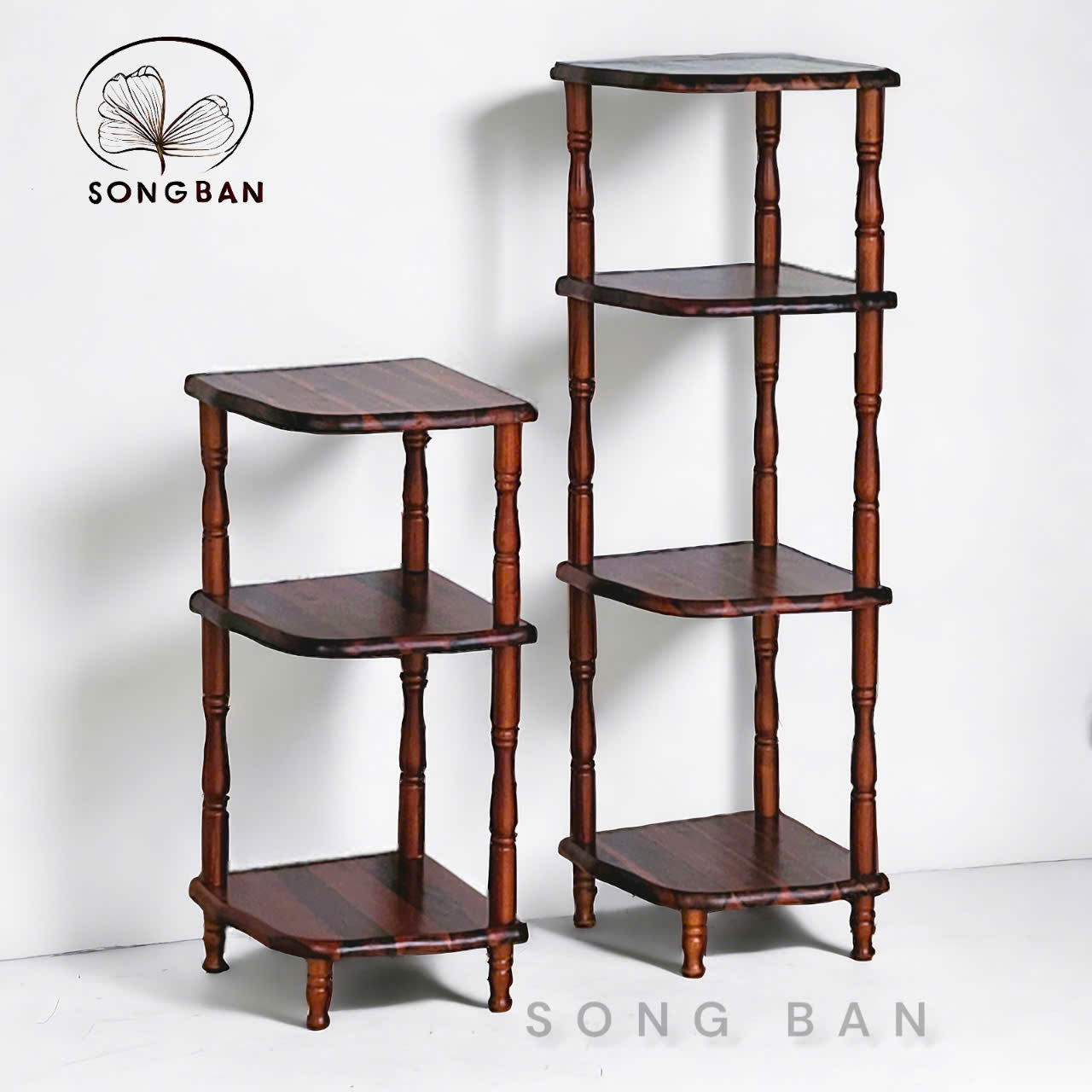 Kệ Góc, Kệ Gỗ Trang Trí 3 Tầng, 4 Tầng - Hàng VN Xuất Khẩu