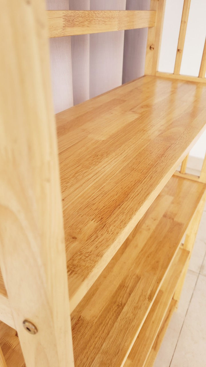 Hình thu nhỏ: Kệ Gỗ Để Hồ Sơ 5 Tầng Ngang 80cm Cao 1m6/1m8, Kệ Sách, Kệ Gỗ Cao Su Đa Năng