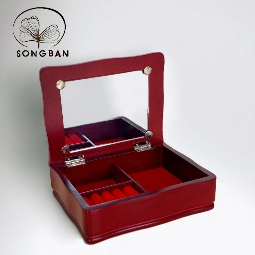 Hình thu nhỏ: Hộp Nữ Trang Gỗ Có Gương Sang Trọng Nhiều Kích Thước - Hàng VN Xuất Khẩu