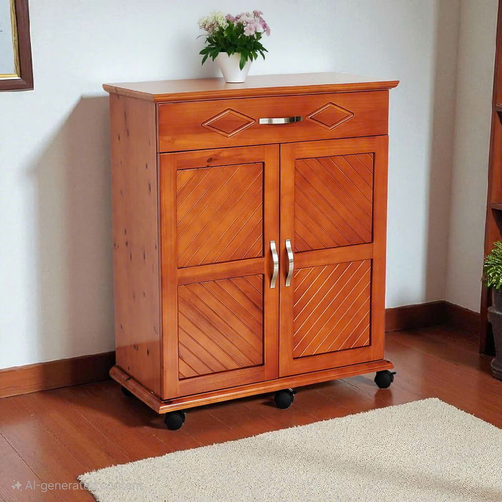 Hình thu nhỏ: Tủ Giày Gỗ Ngang 81.5cm 2 Cánh Có Hộc Nhiều Màu, Tủ Trang Trí Gỗ Thông