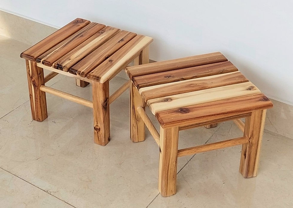 Hình thu nhỏ: Ghế Đôn Gỗ Vuông Cao 24.5cm, Ghế Cafe Phố - Hàng VN Xuất Khẩu