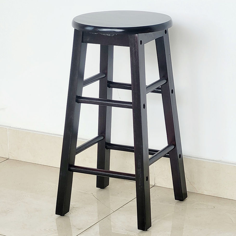Hình thu nhỏ: Ghế Gỗ Mặt Tròn Cao 60cm Nhiều Màu Gia Công Tỉ Mỉ, Chất Gỗ Dày