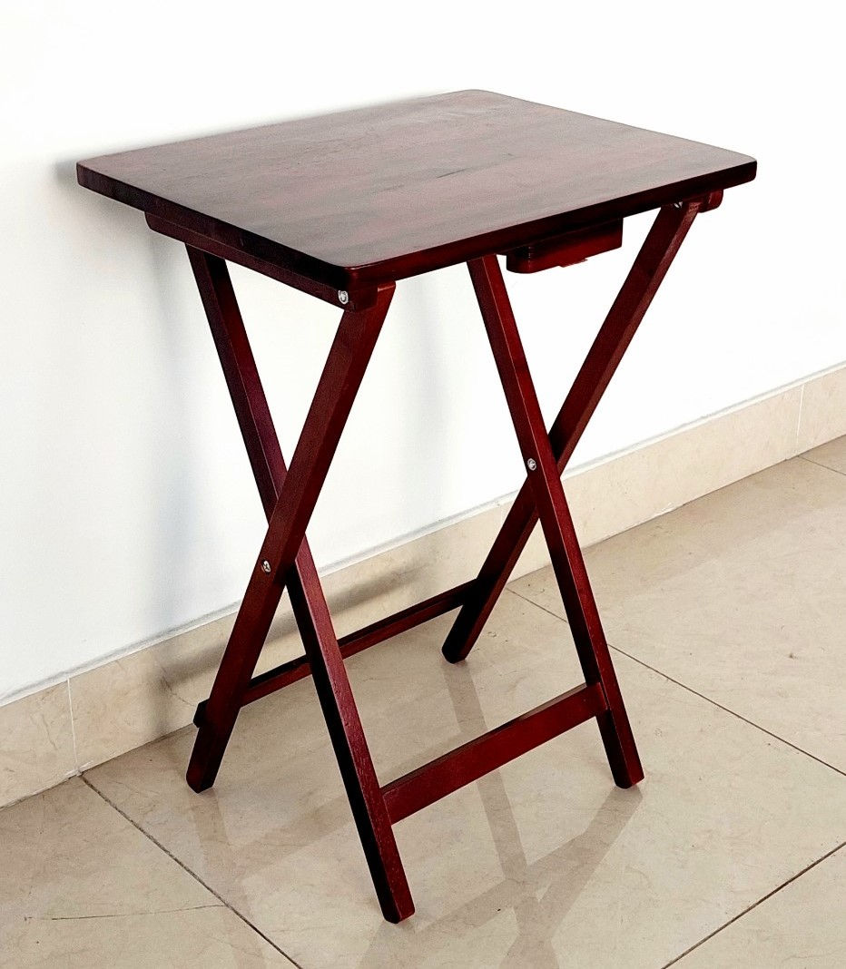 Hình thu nhỏ: Bàn Xếp Ngoài Trời Bằng Gỗ Cao 66cm, Bàn Cafe Ban Công Sân Vườn, Bàn Đa Năng
