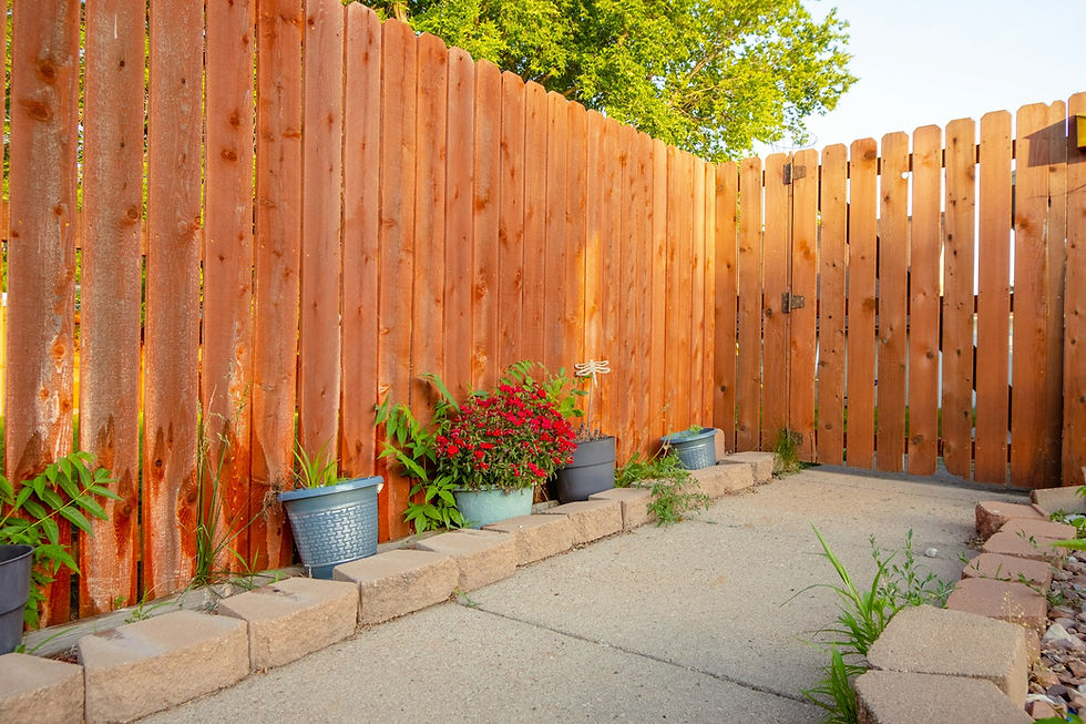 Landscaping Around Cedar Privacy Fencing in Post Falls