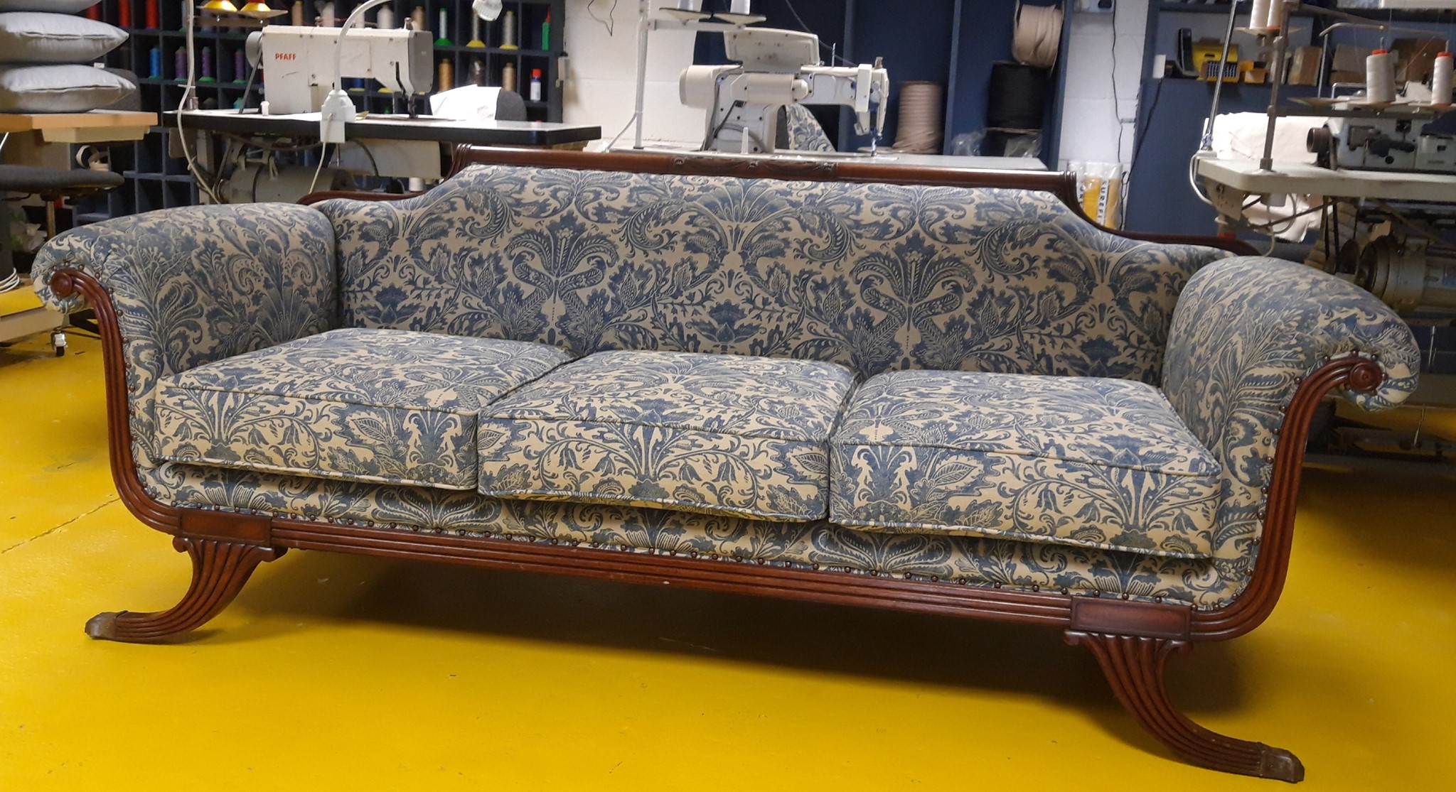 Patterned sofa