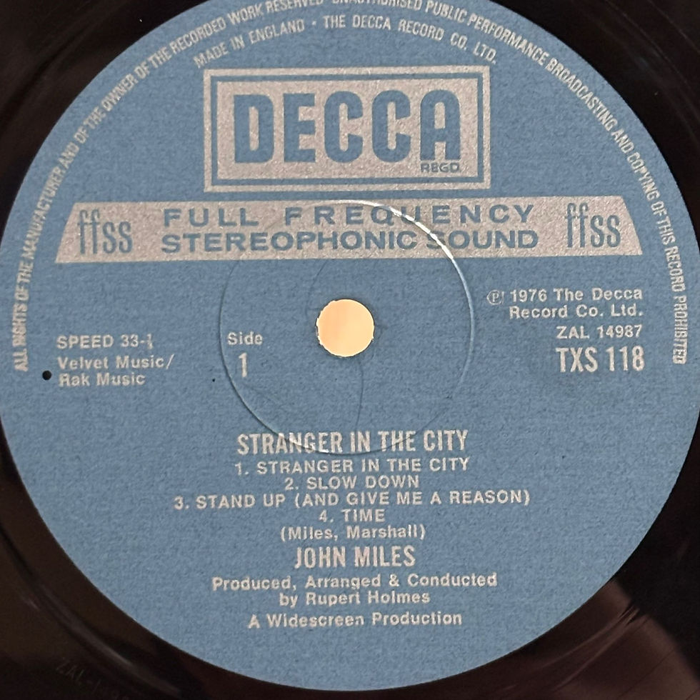 Thumbnail: John Miles Stranger in the City 12” vinyl
