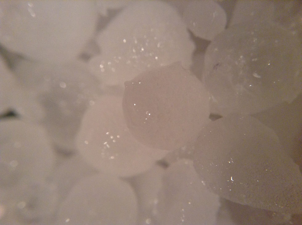 Spring Hail Up Close
