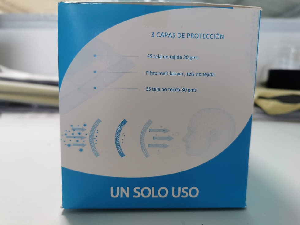 Miniatura: Tapabocas termosellado desechable