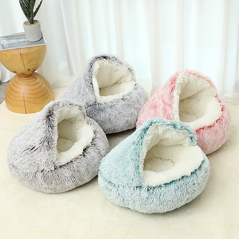 Thumbnail: Winter Warm Pet Shell Semi-Enclosed Cat Bed
