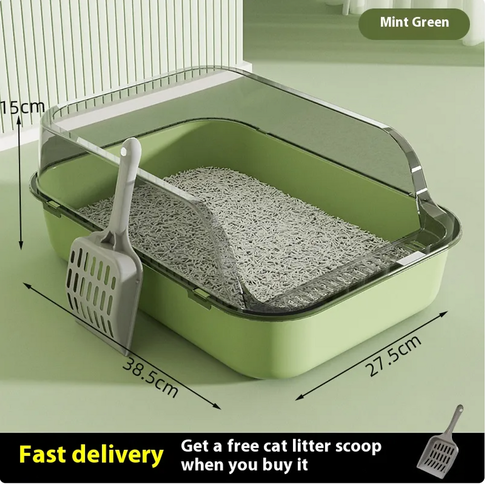 Thumbnail: Semi-Closed Splash-Proof Cat Litter Box