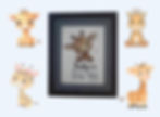 Thumbnail: Personalized Embroidered Children's Wall Art: Giraffe Nursery Decor