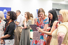 Early years educators talking