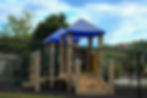 Chain link fence protecting playground