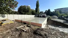 Hotová základová doska bytovo-administratívnej budovy v Ružomberku