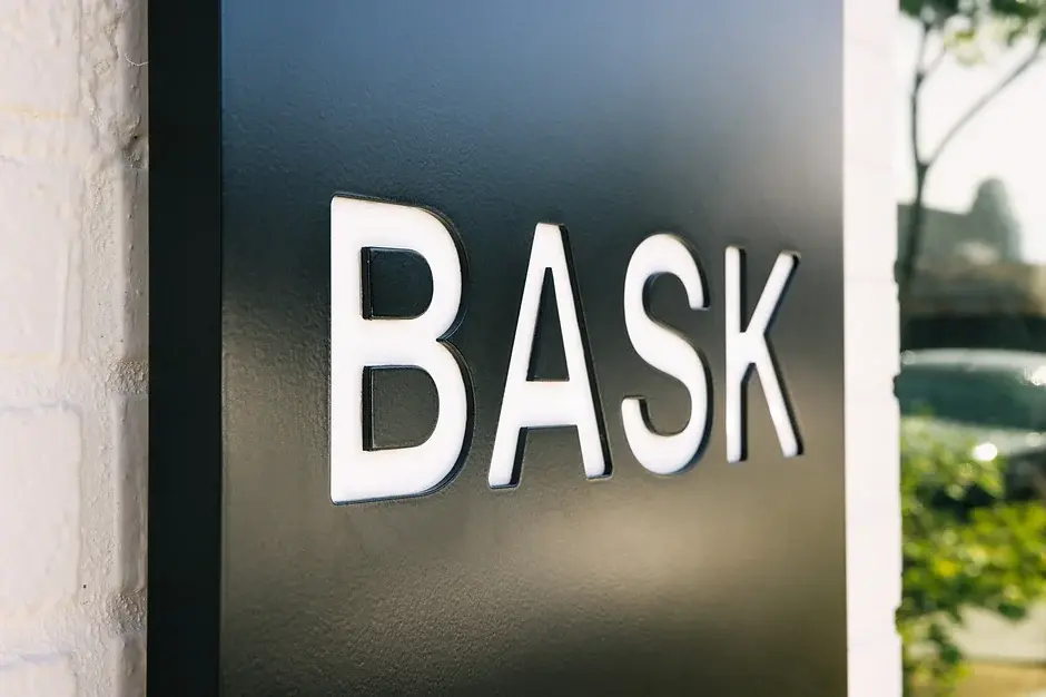 Bask Sign BASK Sign | two-point