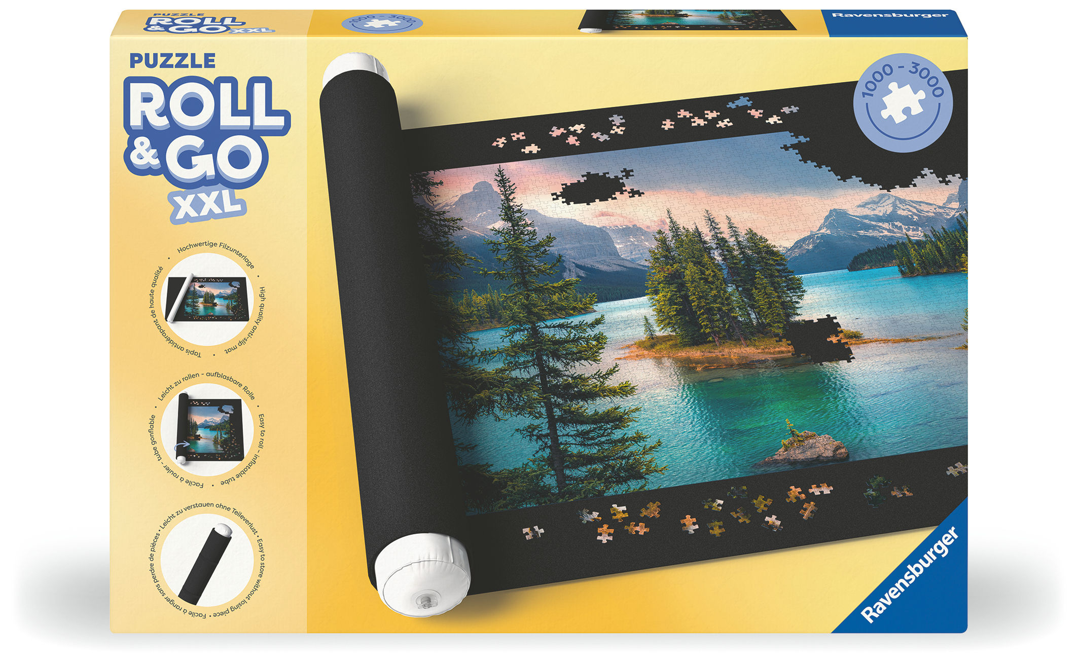 Roll your Puzzle! XXL (Puzzle Mat - hasta 3000 piezas - Negro)