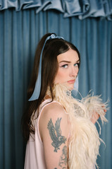 Close-up of retro decor at Forever Club Parlor photographed by a Metro Detroit elopement photographer