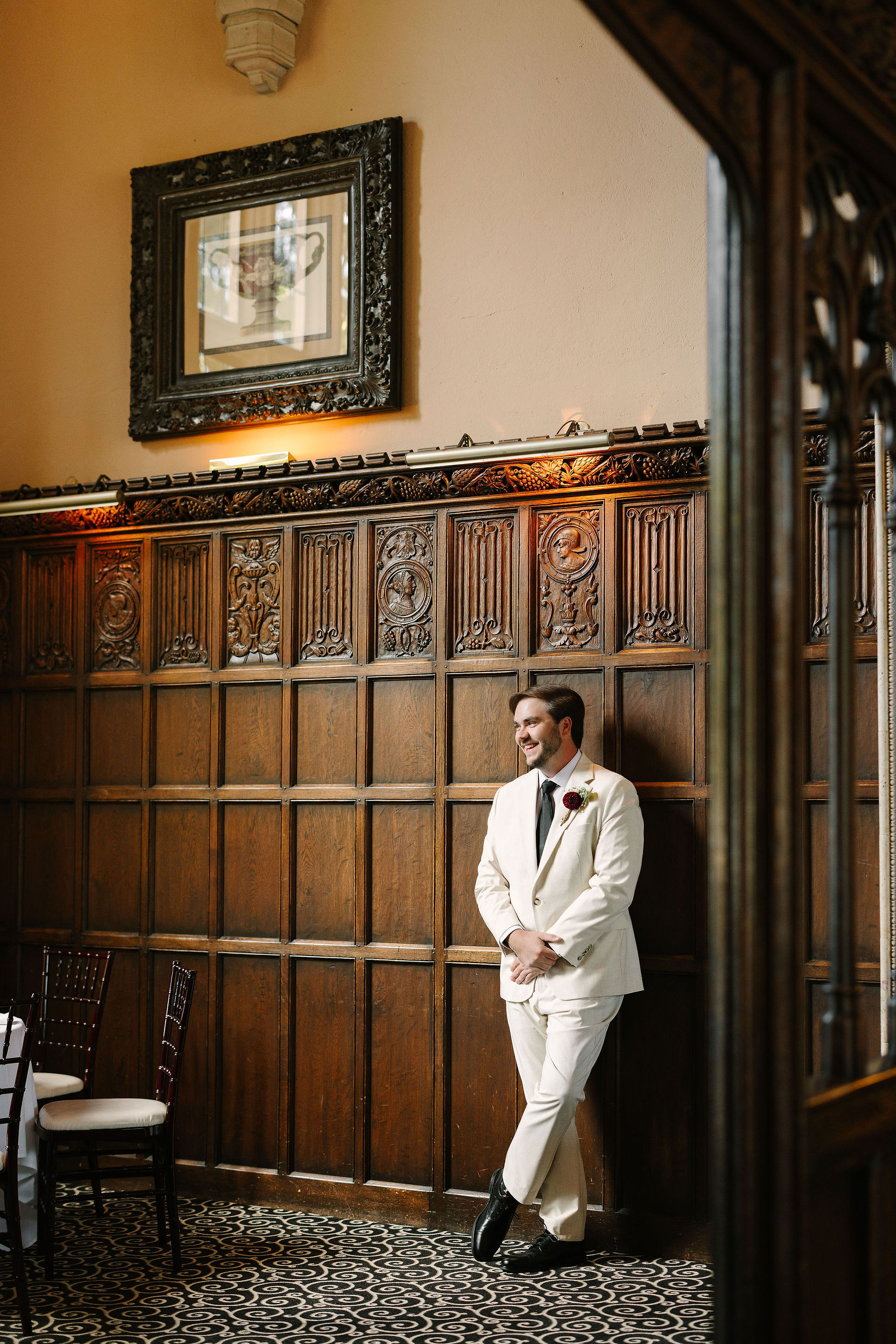 Behind-the-scenes look at a wedding photographer documenting a ceremony