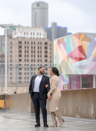 Capture breathtaking cityscape views from the Z Lot Roof in Detroit, showcasing the urban skyline against the backdrop of a vibrant city.