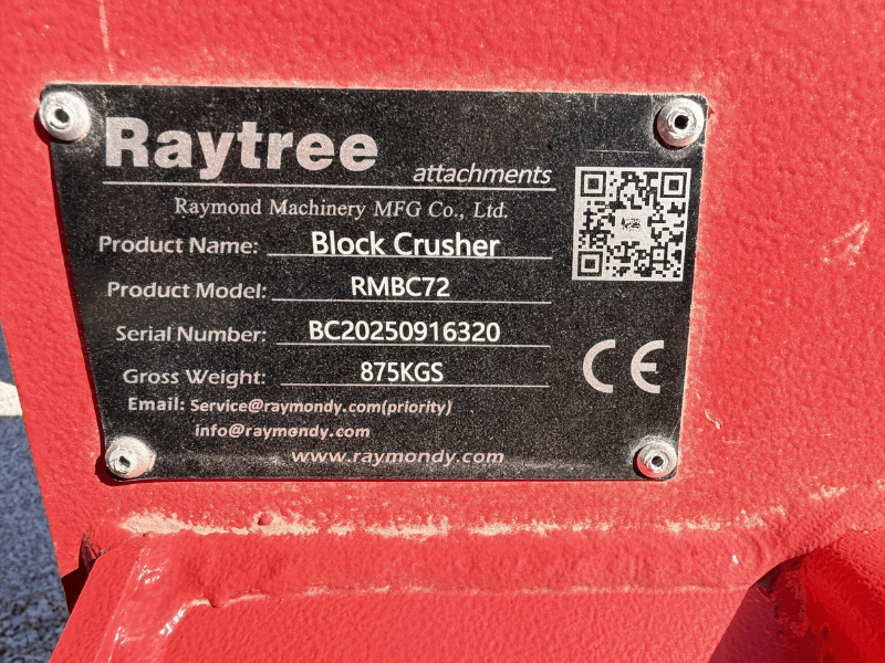 Thumbnail: Raytree Skid Steer Rock Crusher Attachment