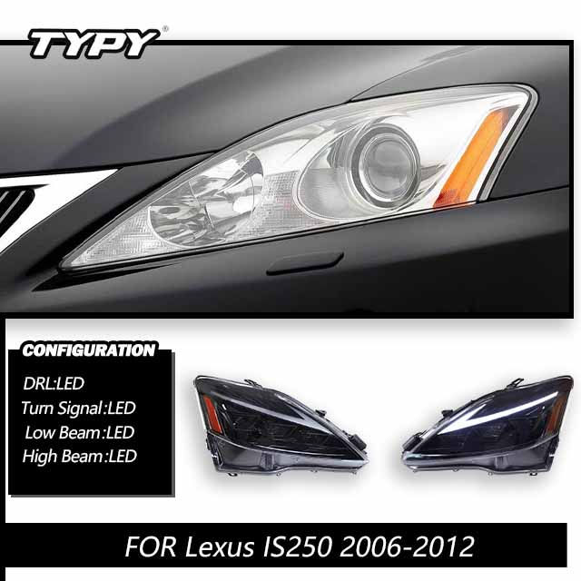 TYPY LED Headlights for Lexus IS350 2006-2012 IS250 IS350C ISF 220d RGB Car Fron