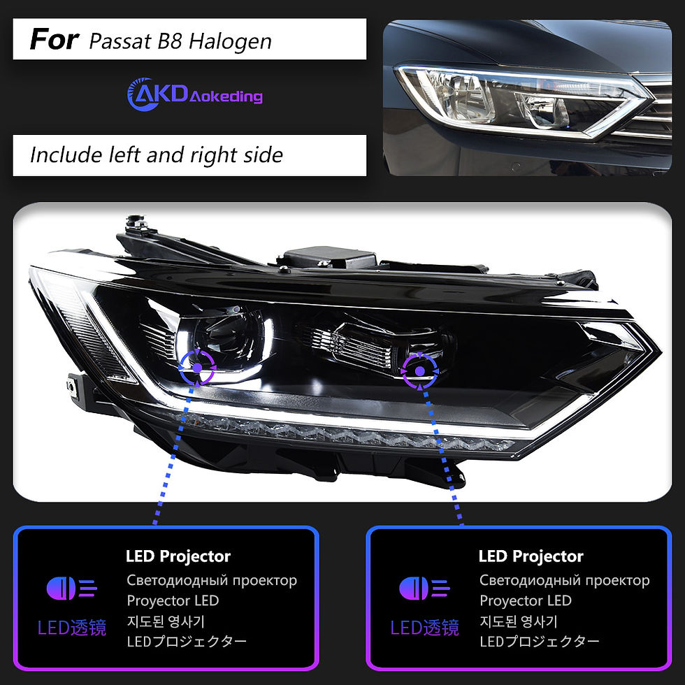 Auto Parts For Passat B8 EU Spec Headlights 2016-2019 latest Styling LED Daytime