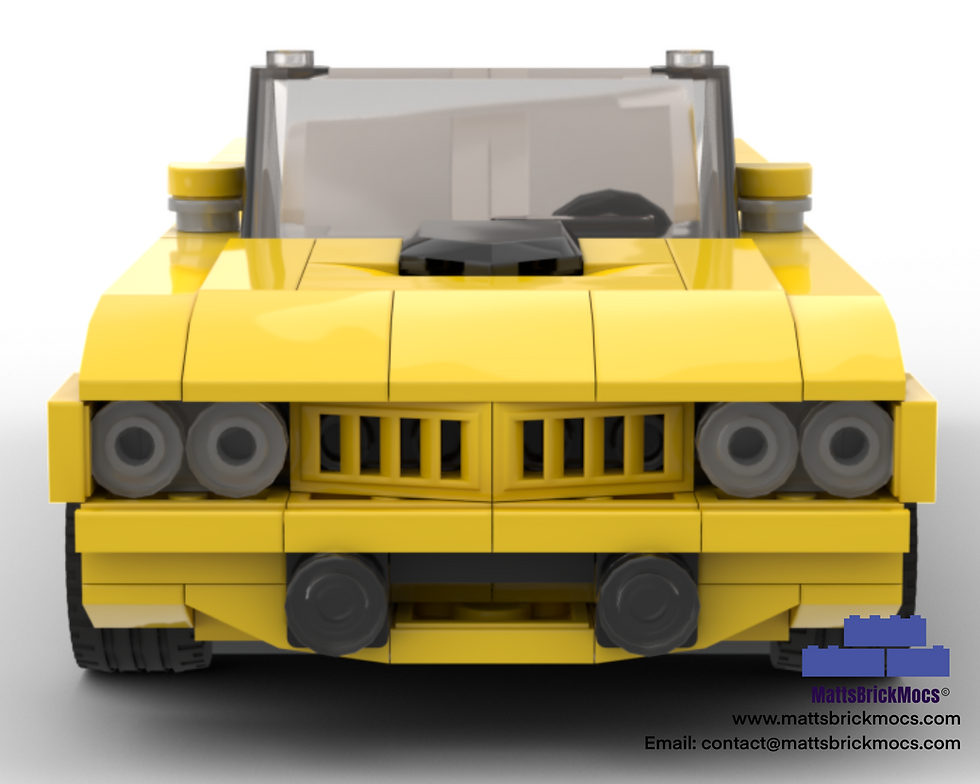 Thumbnail: 1971 Cuda Convertible Nash Bridges Edition Yellow Instructions Front View